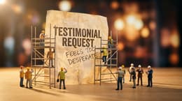 I can't ask customers for testimonials because it feels desperate