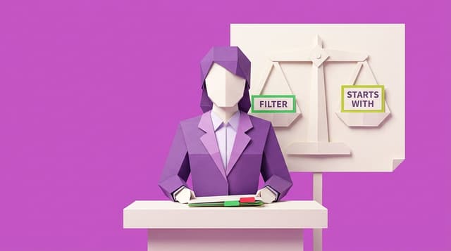 Choose Search, Filter, or StartsWith for a Power Apps Gallery