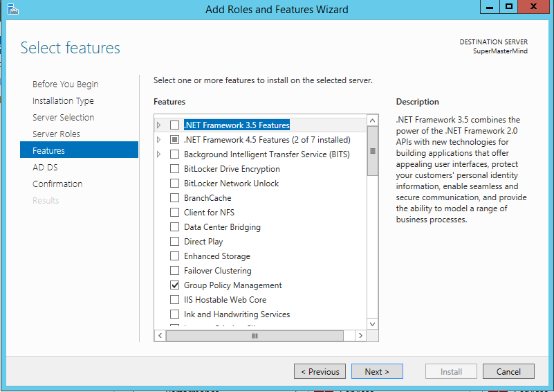 active directory domain services role