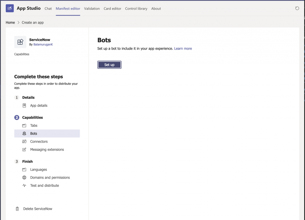 create a bot with appstudio create a bot with appstudio