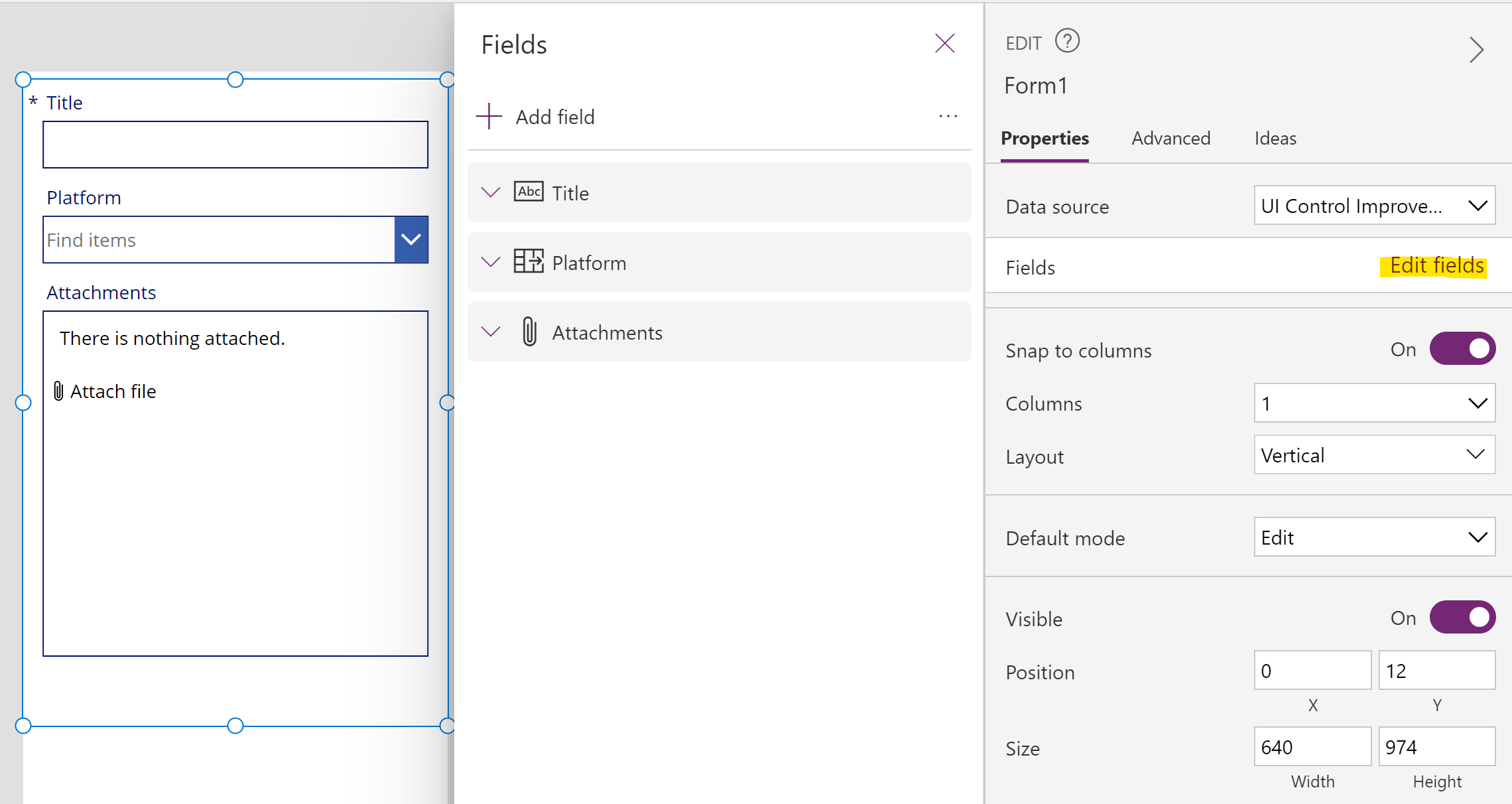 Choose Form Fields Choose Form Fields